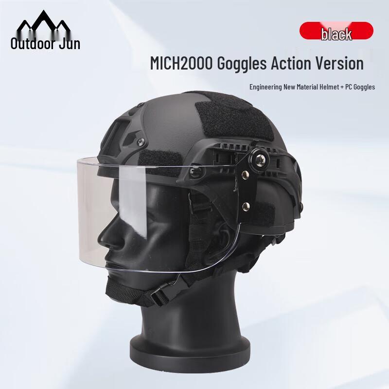 MICH2000 Tactical Helmet with Anti-Fog Goggles