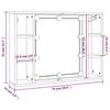 LED Mirror Cabinet In Brown Oak Look 76 X 15 X 55 Cm