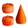 Halloween Pumpkin Tower Decompression Toy 3D Printed Layered Spiral Cone Fidget Toy Mini Sensory Toy for Stress Anxiety Relief