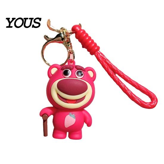 Kid Keychain Pendant, Silicone Cartoon Anime Figure Charm Key Holder, Keyring Party Favor Pendant for Children Friends Backpack Decoration