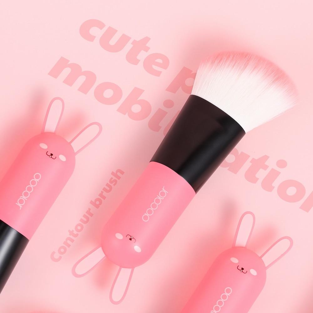 Docolor Make-up-Pinsel, niedliches Cartoon-Gesicht, Kabuki-Make-up-Pinsel, synthetische Haare, Foundation, Puder, Rouge, Kontur für Make-up-Pinsel