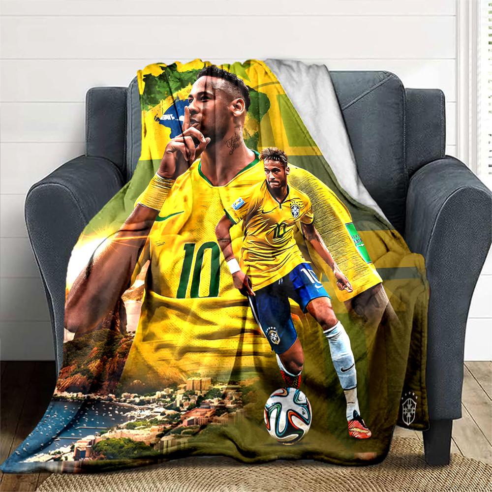 1pc Neymar1 Blanket, Gift, for Men and Women, Soft Blanket, Good for Sofa Bed Couch Travel, Lightweight Flannel Blanket