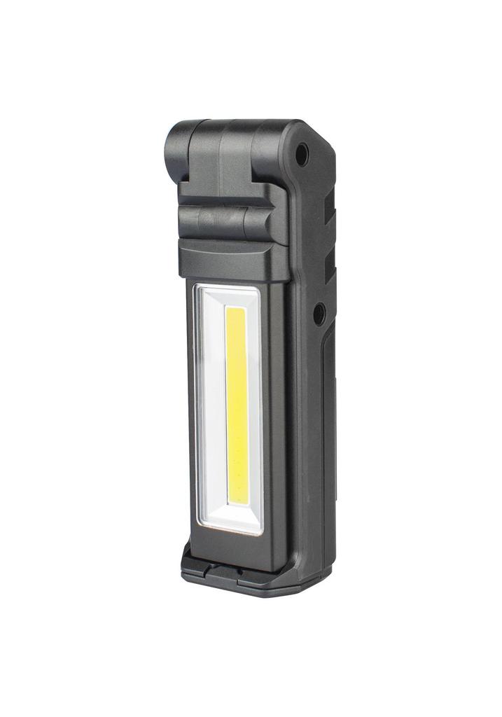 USB Rechargeable Folding LED Work Light - Rotating COB Flashlight for Car Repair and Inspection