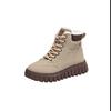 22 autumn and winter velvet cotton shoes British style thickened short boots thick-soled warm snow boots