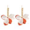 European and American fashion exaggerated atmosphere irregular dripping oil paint petal earrings light luxury fashionable high-end earrings