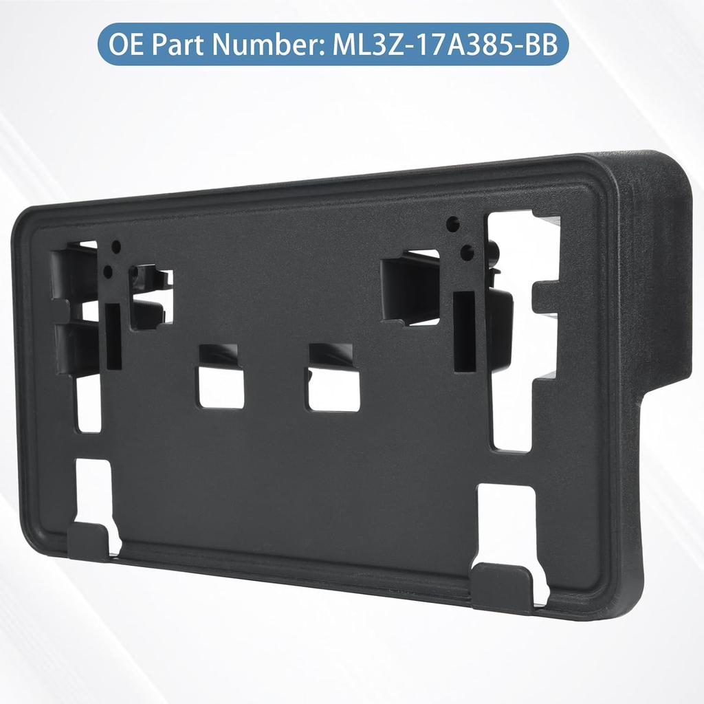 1PC Black Auto Front License Plate Frame For Ford F-150 (Except Raptor) 2.7l 3.0l 3.5l V6 Engines 2025 2025 2025 ML3Z-17A385-BB