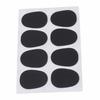 Bstinay Set of 8 Mouthpiece Patches for Alto/Tenor Saxophone, Oval Cushion, 0.5mm Thick, Black