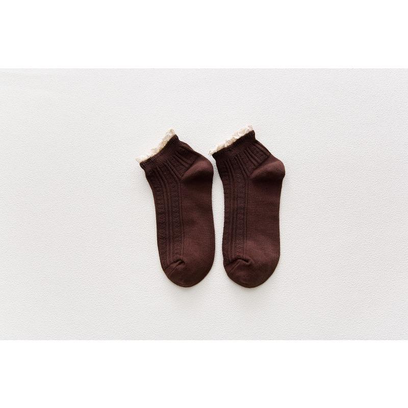 Female Summer Thin Fashionable New Lovely Lace Student Short Tube Socks