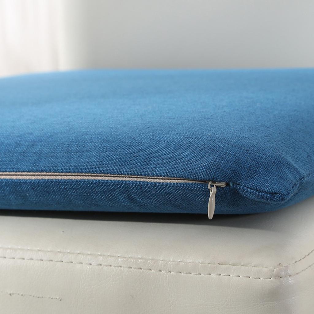 Solid color simple square cotton cushion, suitable for living room, bedroom, office