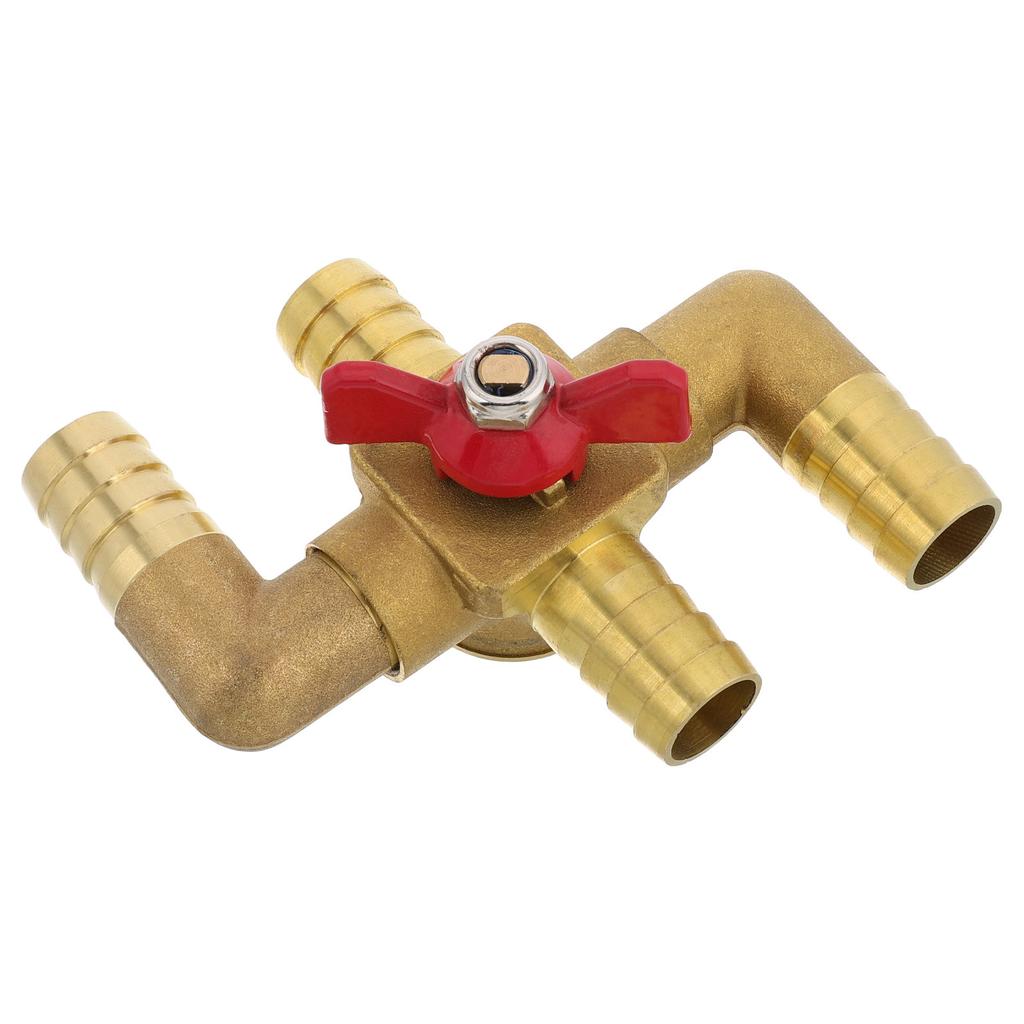 Valvola Acqua Riscaldamento Automobilistica a Quattro Vie Valvola di Controllo Manuale in Rame Solido Kit di Bypass per Radiatore Riscaldamento Auto Aria Condizionata