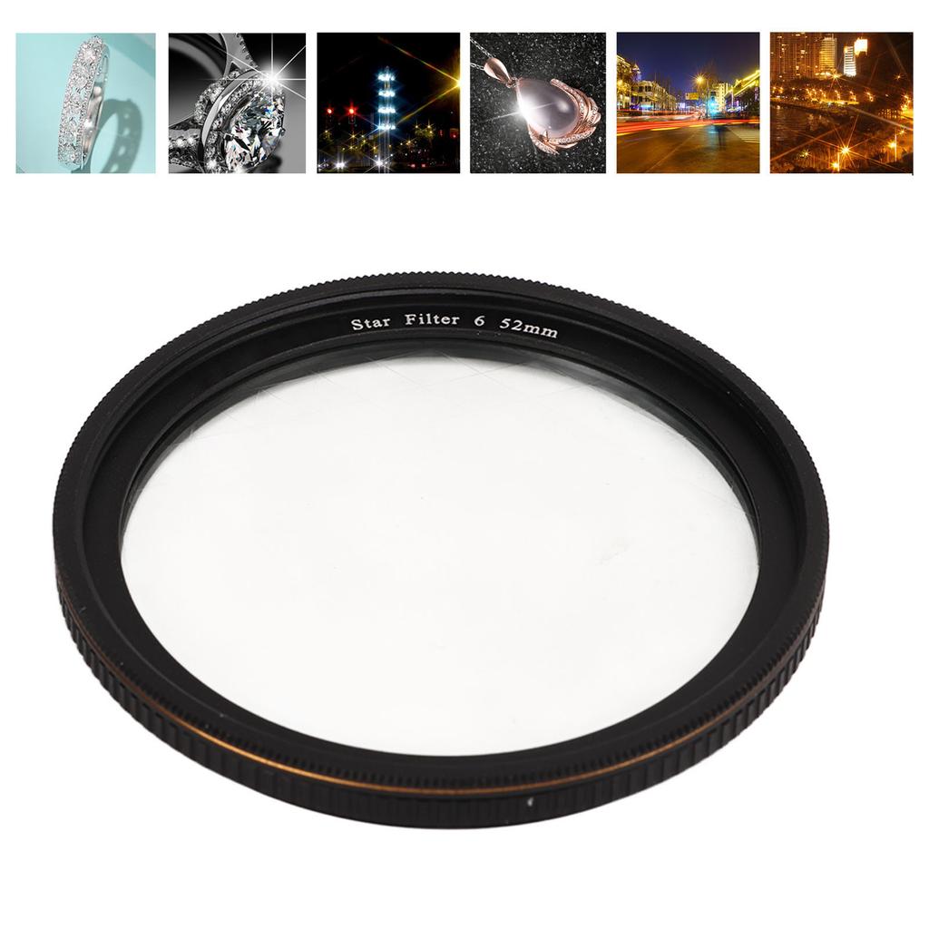 Star Filter 6 Line High Definition Coating Screen Effect Filter for Camera