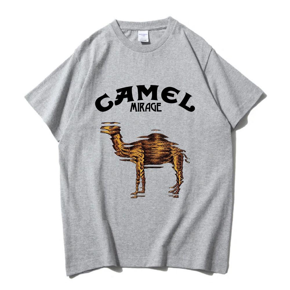 Retro Camell Cigarettes T-Shirt Vintage Cotton Male Tops Tees Short Sleeve Casual Streetwear Men Women Clothing Harajuku T Shirt