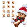 12 Expressions Christmas Shaking Wooden Man Leg-swinging Leg Shaking Wooden Figure  Desktop