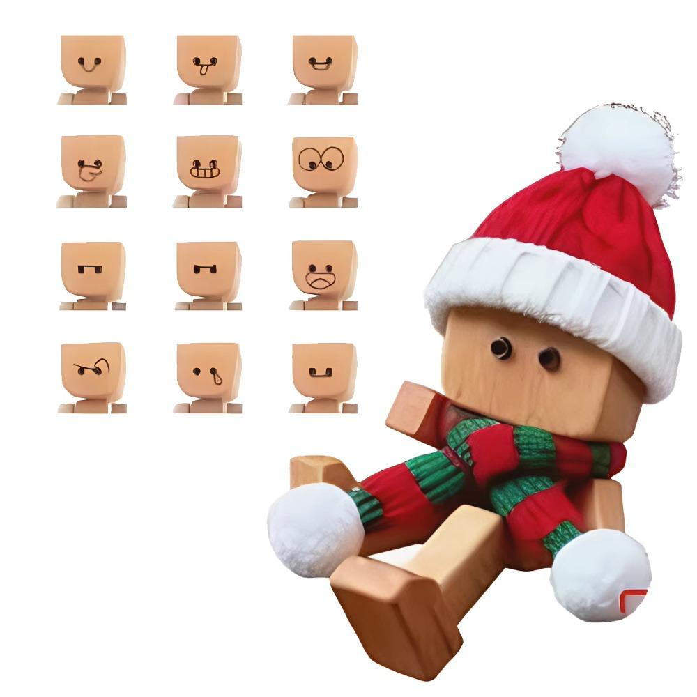 

12 Виразів Хисткий Дерев яний Чоловічок Фігурка Гойдалка Ногами Гойдалка Ногами Дерев яна Фігурка Автомобільний Декор Style B