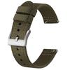 BISONSTRAP Nylon-Uhrenarmband zweiteilig militärische gebürstete Schließe Schnellverschluss 18mm 19mm 20mm 22mm 24mm Ersatzarmband Herren
