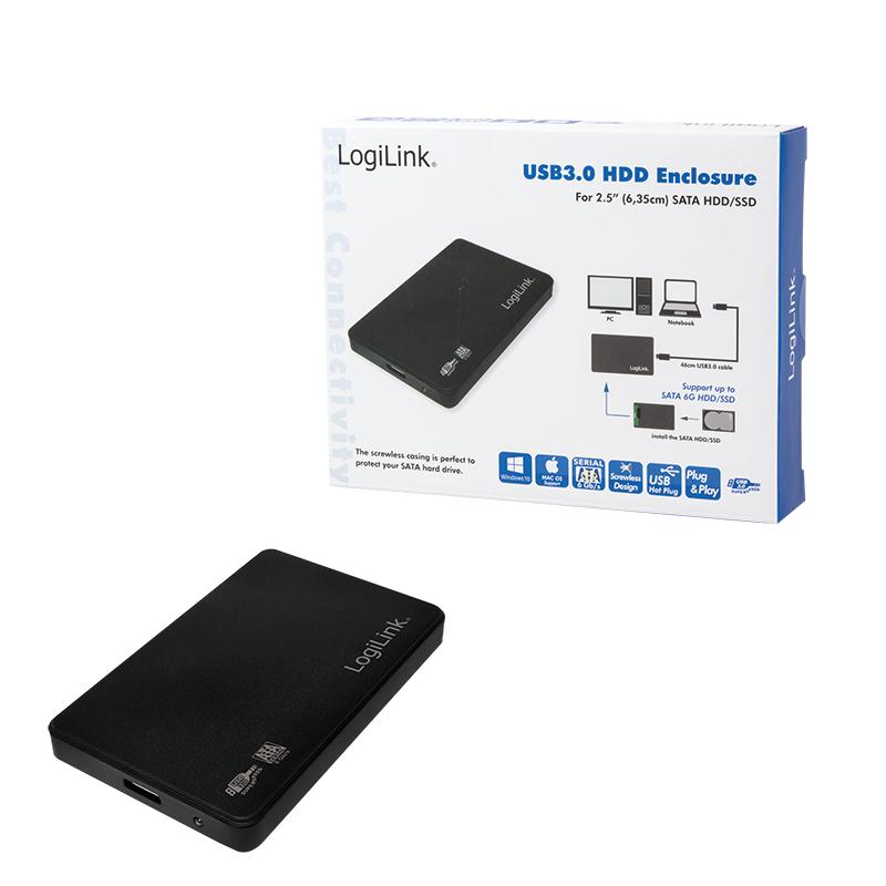 Hard drive enclosure HDD 2.5" sata USB 3.0 LogiLink Fast Data Transfer