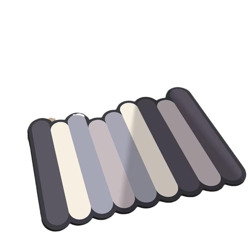Simple Solid Color Wear Resistant Diatom Mud Floor Mats for Bathroom and Bathroom Water Absorption  Anti Slip  Quickdrying Washable Door Mats