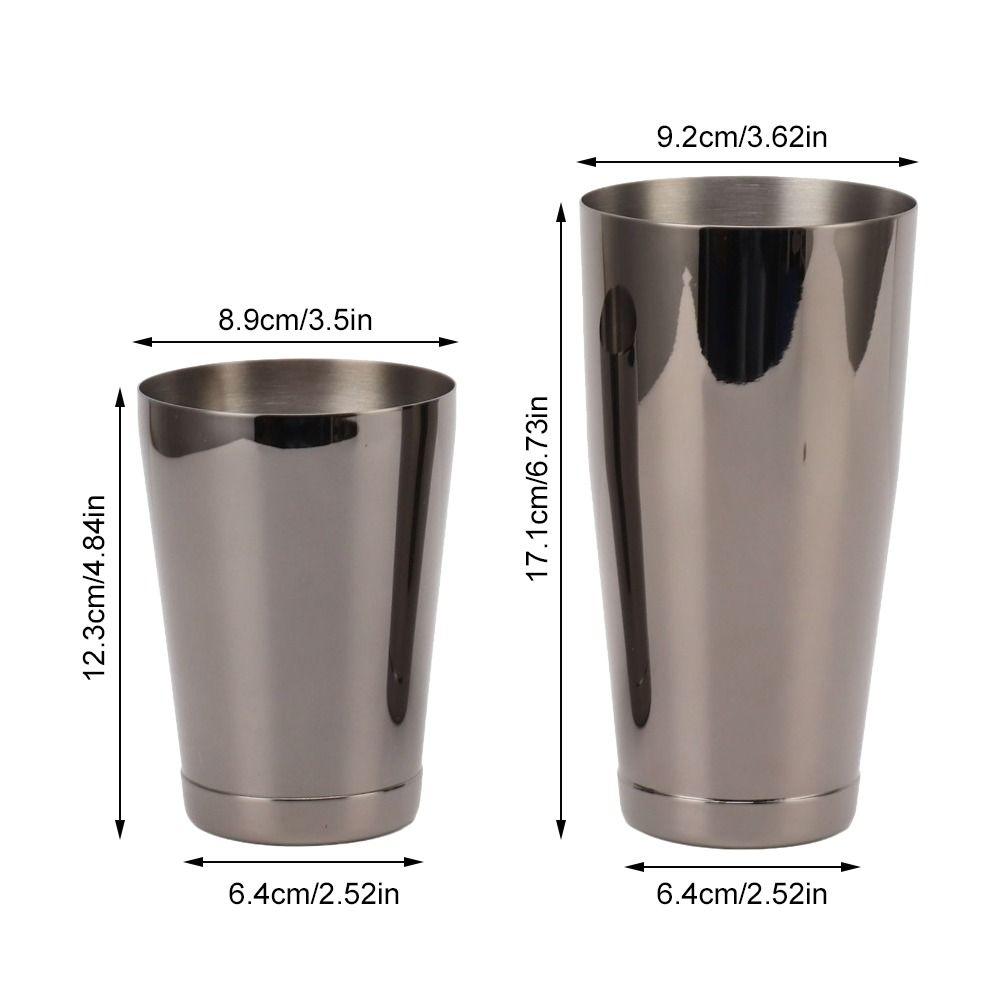 2 Section Cocktail Shaker 304 Stainless Steel Bar Wine Cup Shaker Bartending Mixer Homebars