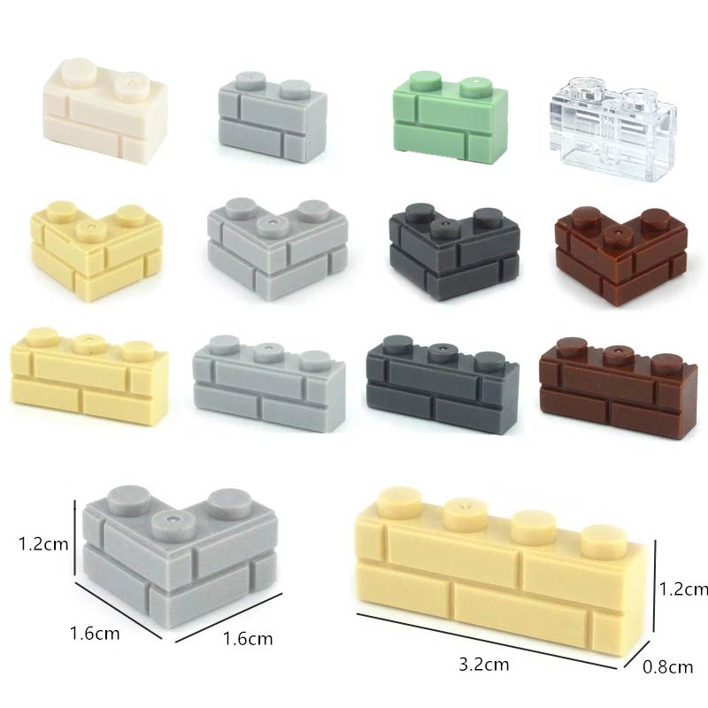 DIY Building Blocks Wall Figures Thicks Bricks 1+2 1x2 1x3 1x4  L Dots Educational Creative Toys 98283 15533 6020 For Children