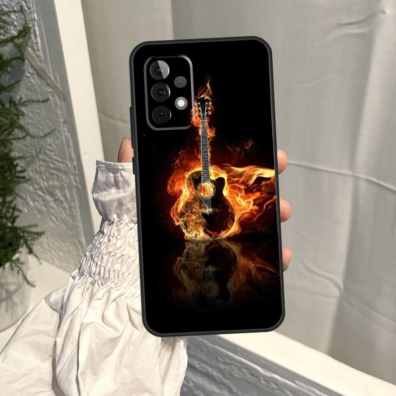 Guitar Music Case For Samsung Galaxy A15 A35 A55 A54 A34 A14 A13 A23 A33 A53 A52 A32 A12 A56 A36 A16 A17