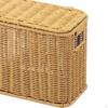 Imitation Rattan Basket Decorative Multifunction with Lid Hand Woven Sundries Container for