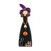 Unique Witch Collectible Figures Halloween Table Decoration, Cute Wooden Centerpiece, Farmhouse Autumn Ghost Pumpkin Black Cat Statues Ornament