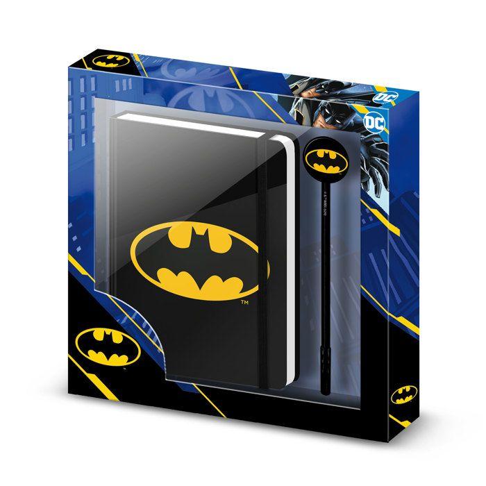 Journal + Stylo Fashion - DC Comics Batman Batsignal - Noir - Taille Unique