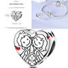 Inlaid Zirconium Sun 925 Silver Travel Balloon Butterfly Love Family Sister Heart Charm Fits Women Jewelry