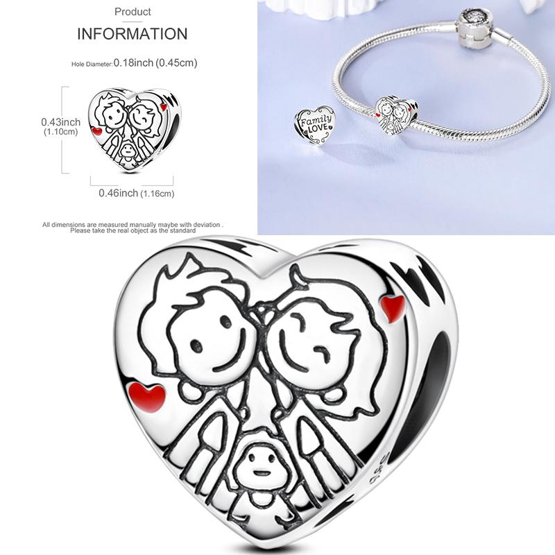 Inlaid Zirconium Sun 925 Silver Travel Balloon Butterfly Love Family Sister Heart Charm Fits Women Jewelry