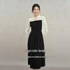Qiushui Yiren Elegant Chinese Retro Lace Dress