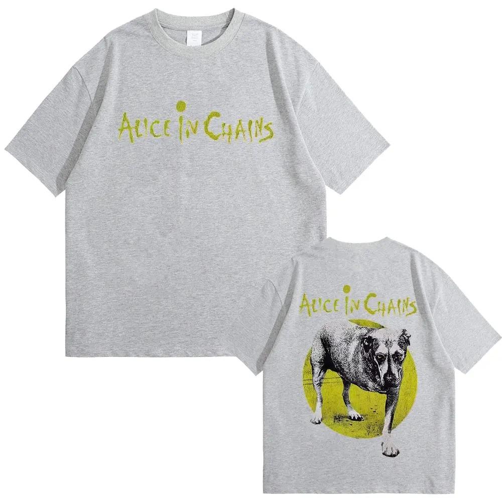 Alice In Chains AIC Band Best Seller TShirt 90s Grunge Rock Gothic Punk Fashion Oversized Unisex Graphic Dirt Jar Sleeve