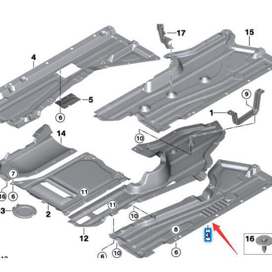 Underguards for BMW X5 F15/X6 F16 (51757308671, 51757308676)