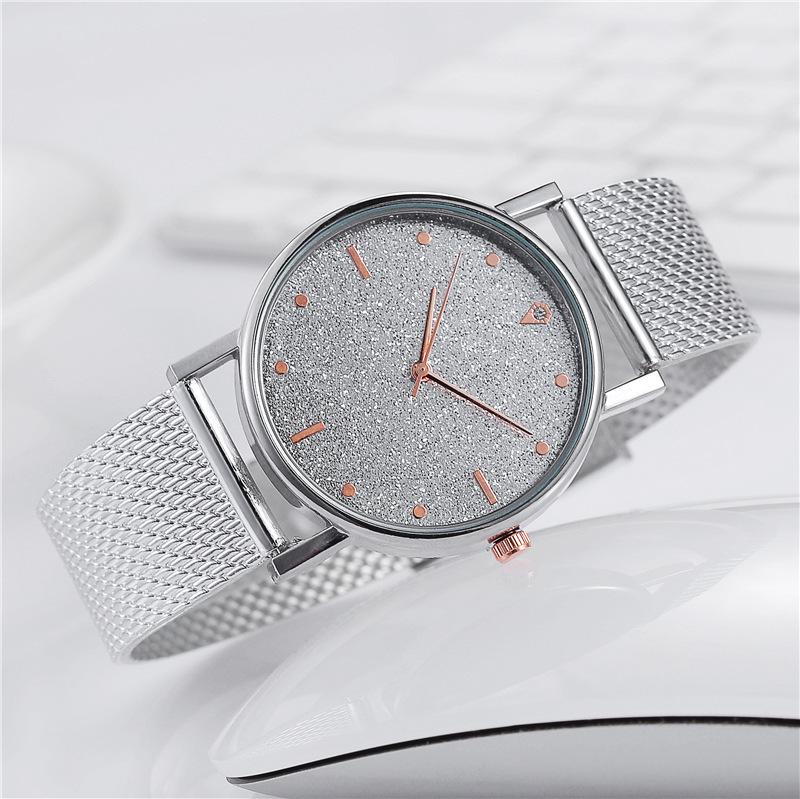 Strap Silicone Women Watch With Starry Sky Design Fashionable Quartz