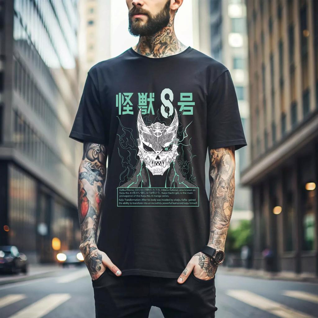 100% cotton TOPS UNISEX TEES MENS WOMENS Kaiju no 8 T-shirt Mina Shiro kaij HoshinaGift Manga Best Anime Shirt allsize361