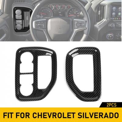 Carbon Fiber Side Heat Vent Air Vent Outlet Trim Cover for Chevy Silverado +