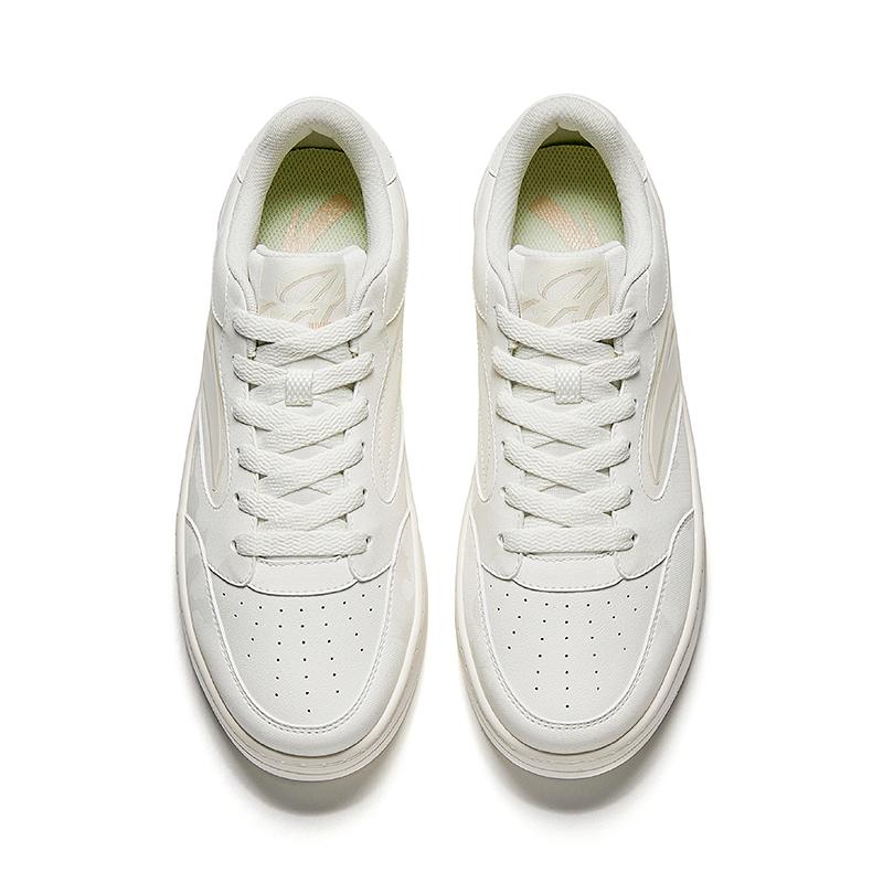 New Anta Height Increasing Abrasion Resistant Lightweight Low Top Skateboard Shoes Men's Ivory White 912528002Q-2