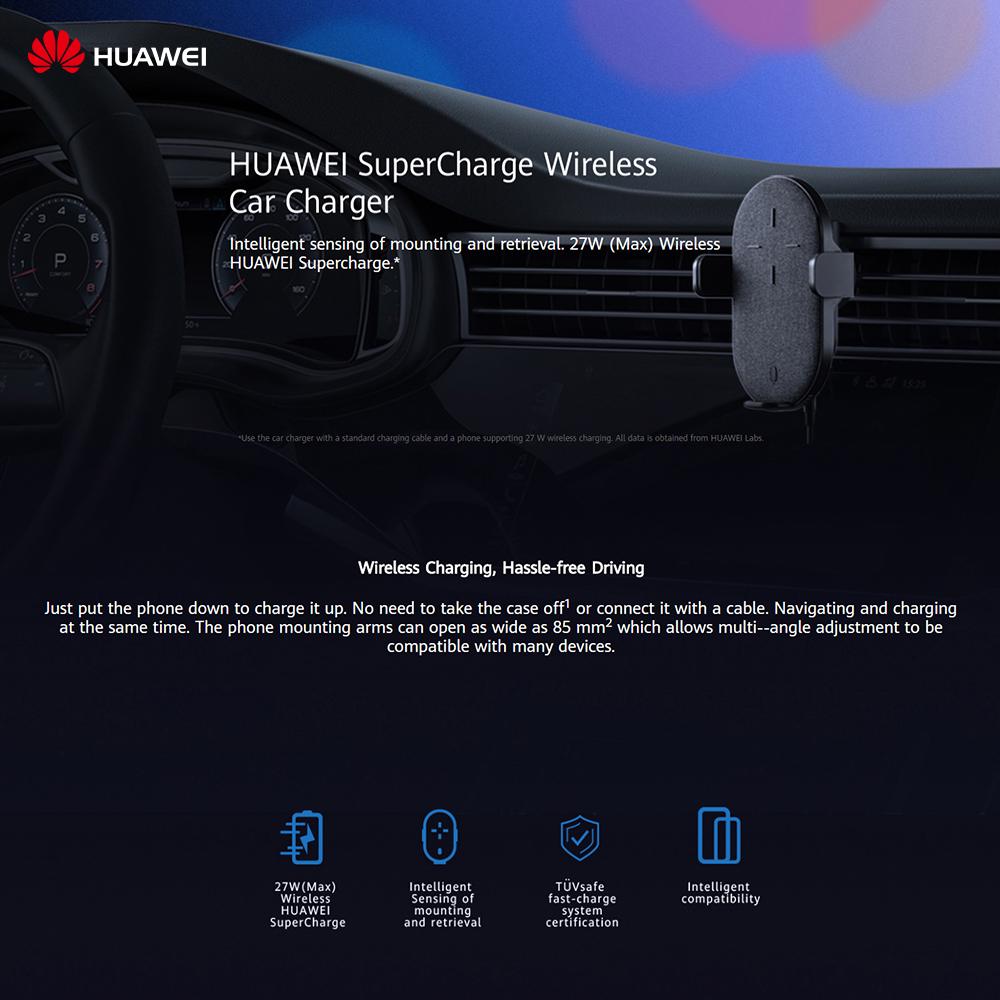 HUAWEI SuperCharge Wireless Car Charger(MAX 27W) Compatible with HUAWEI