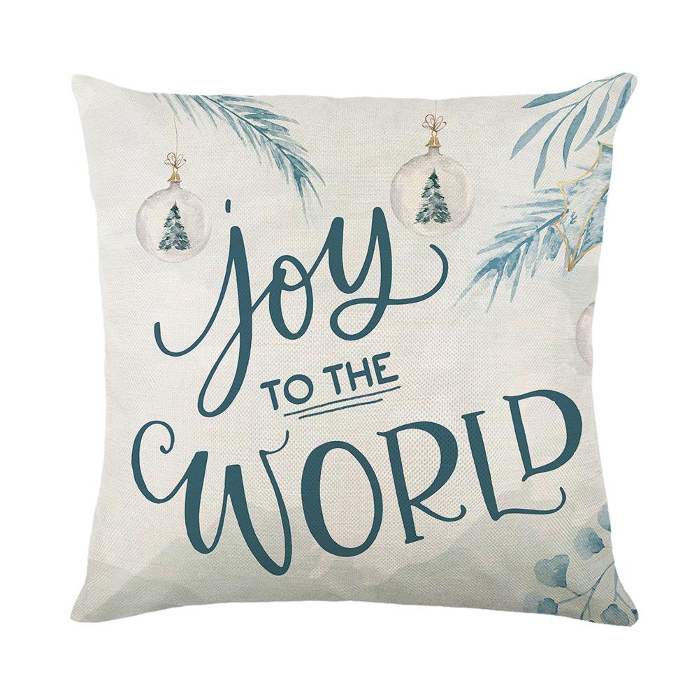 Christmas Tree Print Pillow Case Christmas Linen Home Decor Living Room Sofa Cushion Pillow