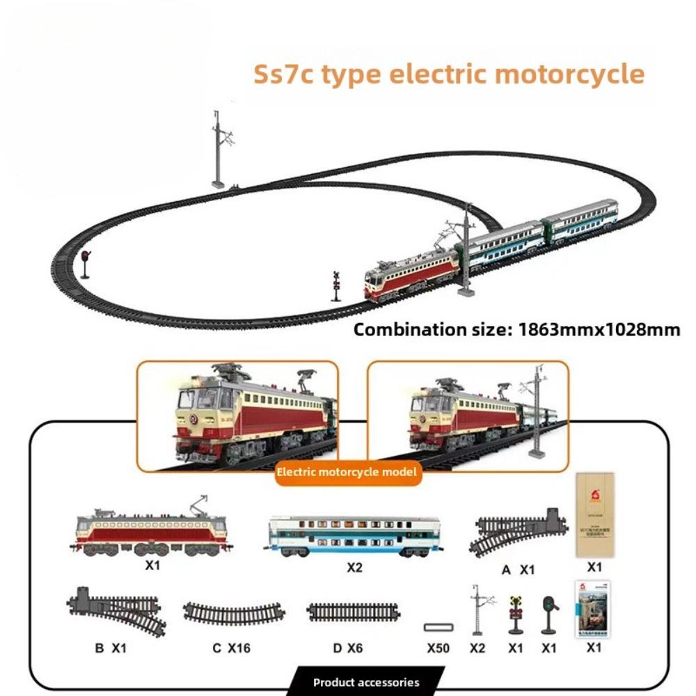 SS7C elektriskais vilcieniņš, modelis ar sliežu