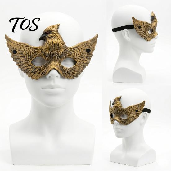 Professionelles Cosplay Requisit Adler Maske, Realistische Vogel Halbgesichts Maske Verstellbar Maskerade für Halloween, Karneval Party Kostüm Retro Halloween