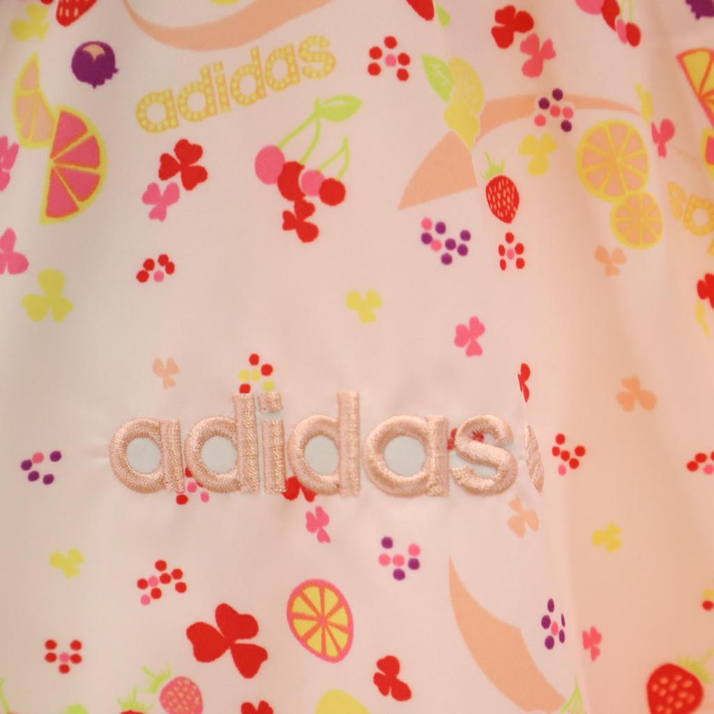 Adidas NEO LABEL Fruit Pattern Windbreaker M White Jacket Mesh Lining Women Used
