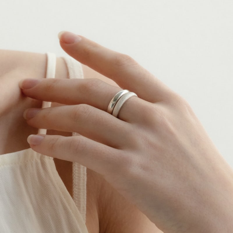 touched SHEEN TEXTURE RING (2set)
