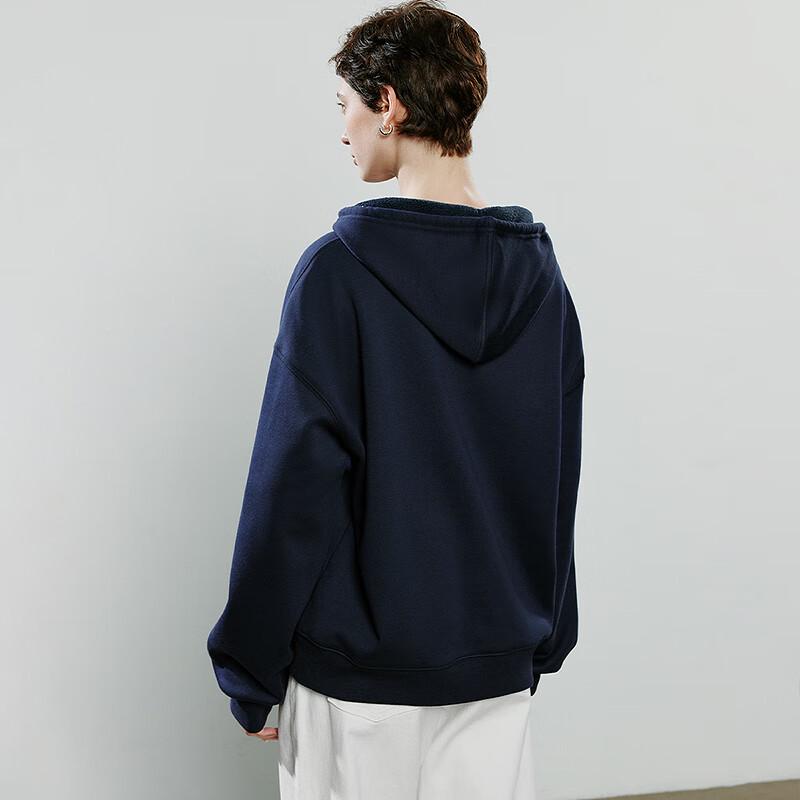 Chuyu Women's Terrier Dog Print Fleece-Lined Hooded Sweatshirt