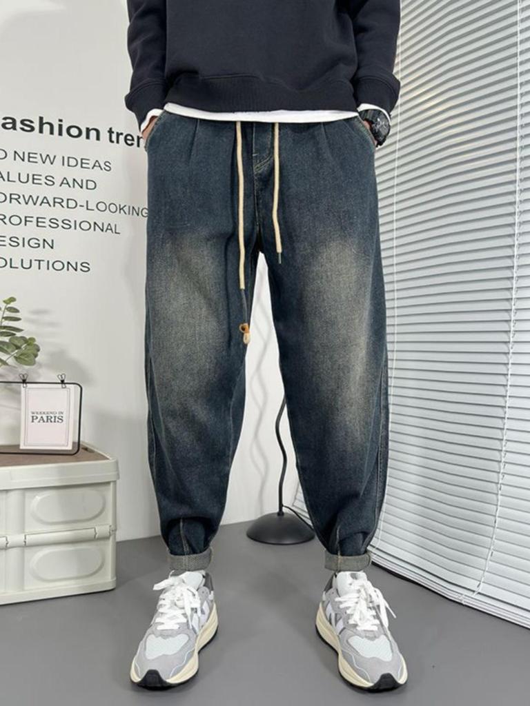 Jeans retrò estivi da ragazzo 2024 larghi affusolati