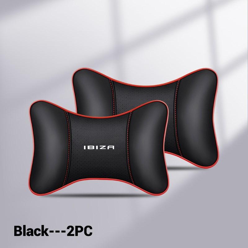 Gtxbn6 Leather Car Seat Headrest Memory Foam Comfort Neck PillowFor Seat Leon Ibiza Ateca Arona Toledo Altea Alhambra Auto Accessories