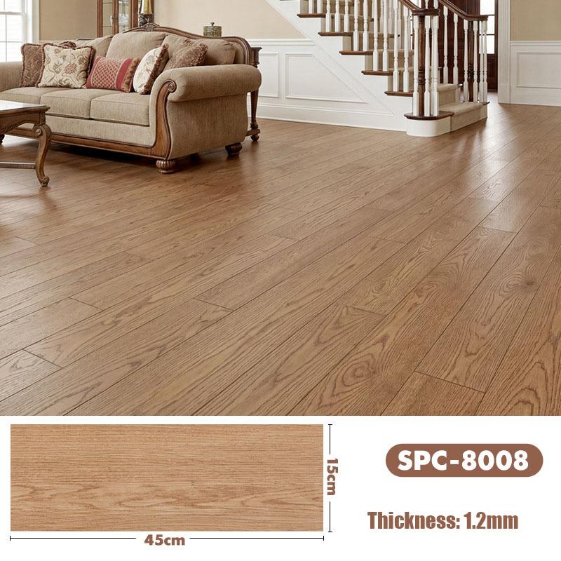 Selbstklebende Holzmaserung Vinyl-Bodenfliesen 1,2 mm Dicke Wasserdicht Abriebfest Abziehen und Aufkleben für Wohnzimmer Schlafzimmer Küche Büro Hotel