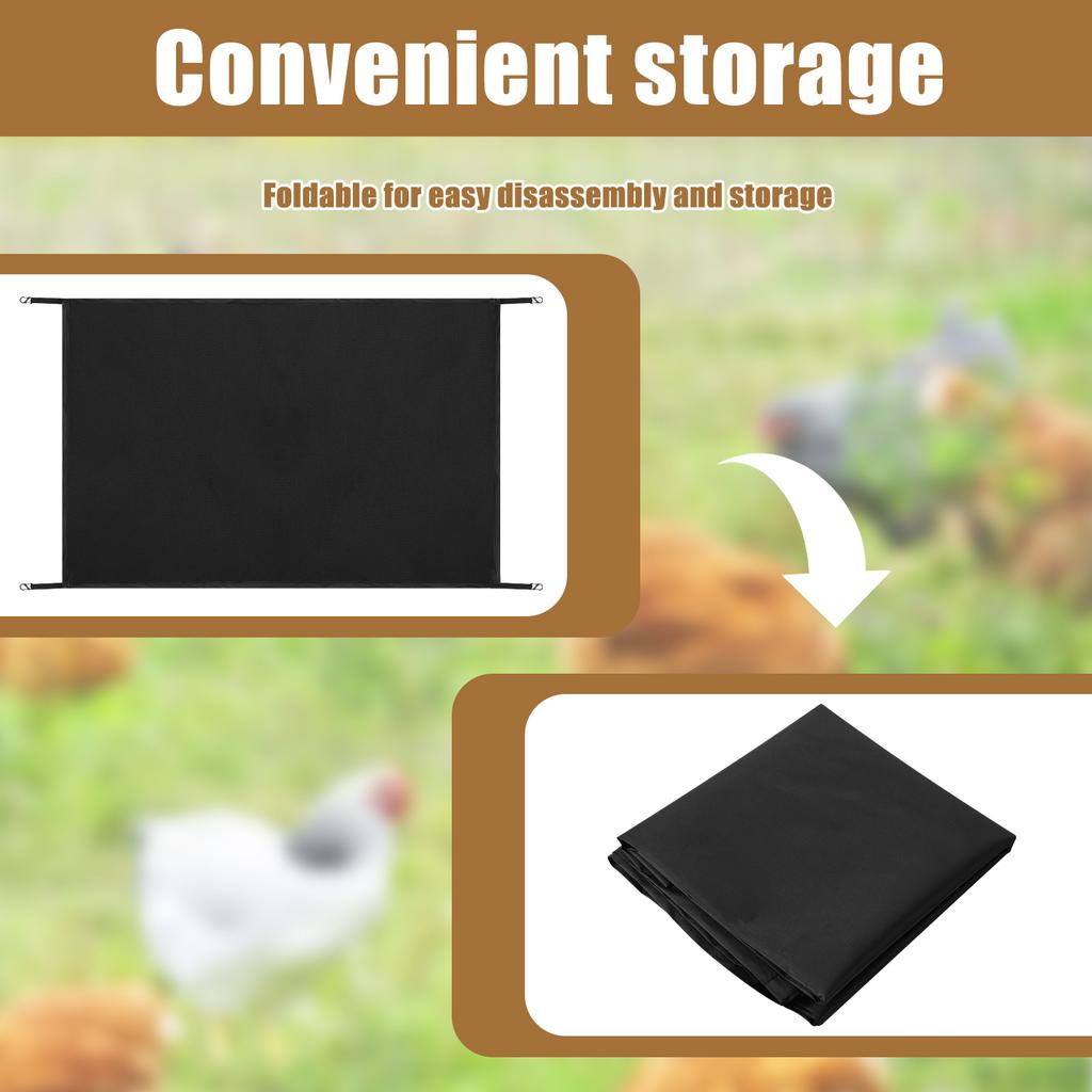 Outdoor Chicken Run Cover Waterproof Chicken House Cover with S hook Poultry Breeding Cage Sunshade Dust Cover for Farms Using