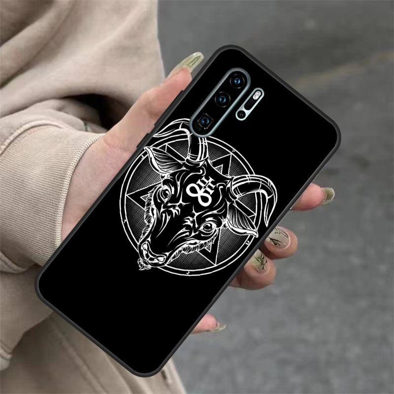 Étui Pentagramme Baphomet Satan Pour Huawei Nova 3i 7i 8i 11i Y60 Y70 Y90 Y61 Y91 10 9 SE 11 Pro P20 P40 P30 Lite Housse