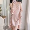 Elegant Lace Ice Silk Two-Piece Camisole Nightgown & Robe Set for Women - Spring/Summer