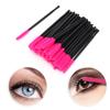 50Pcs Set Disposable Eyelash Brush Makeup Brushes Mascara Applicator Beauty ToolRose Red